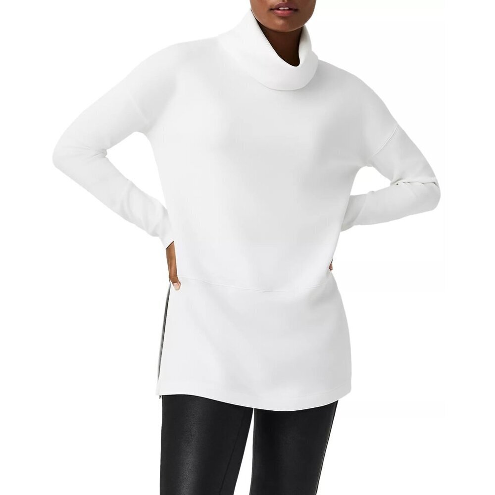 NWT SPANX AirEssentials Turtleneck Tunic Top Powder White XS